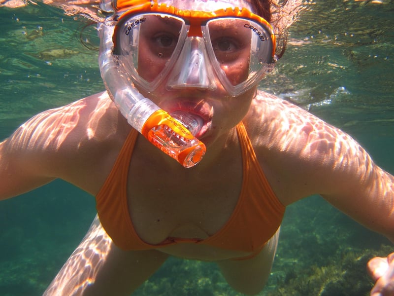 Snorkeling in crystal clear waters